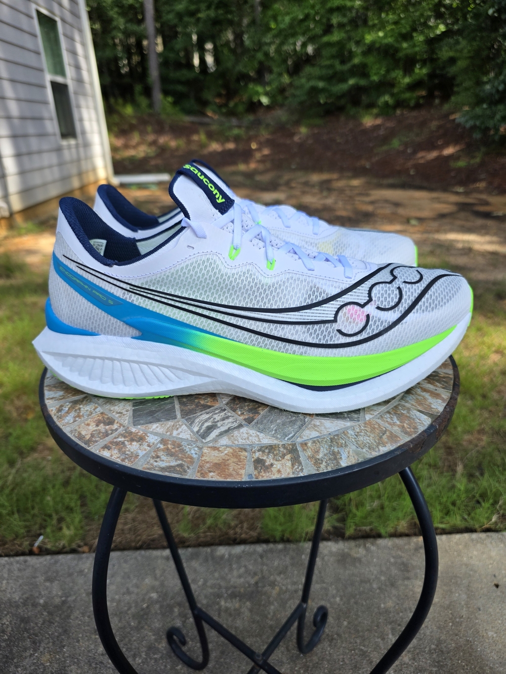 Saucony Endorphin Pro 5 S21064-151 White/Slime Running Shoes Sneaker Men Size 14